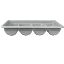 Cambro 1120CBP180 4 Compartment Cutlery Bin - Plastic, Light Gray thumbnail 3