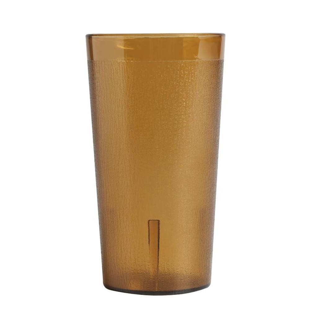 Cambro 1200P153 12 3/5 oz Amber Textured Plastic Tumbler