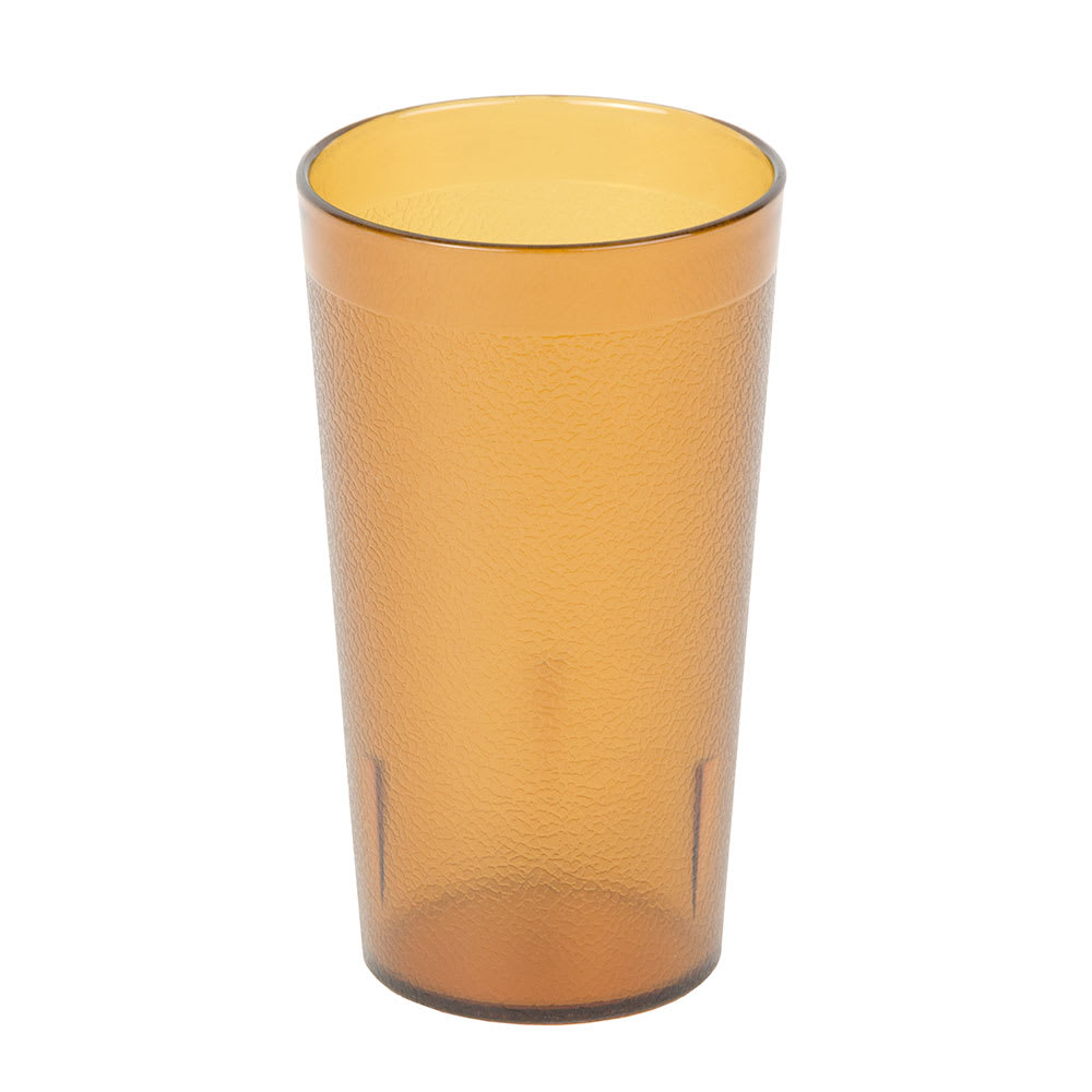 Cambro 1200P2153 12 3/5 oz Amber Textured Plastic Tumbler