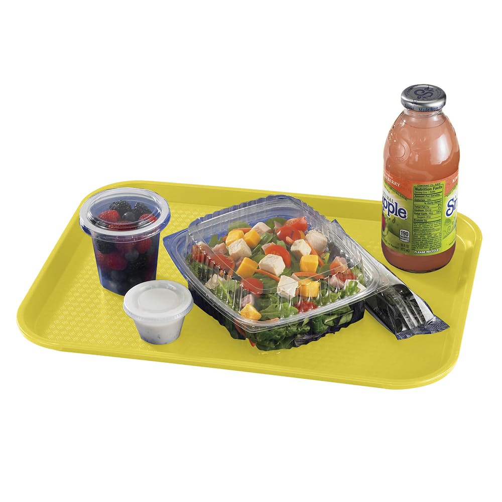 Cambro 1216FF108 Plastic Fast Food Tray - 16 1/10" L x 11 4/5"W, Primrose Yellow