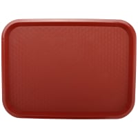 Cambro 1216FF163 Plastic Fast Food Tray - 16 1/10" L x 11 4/5"W, Red thumbnail 4