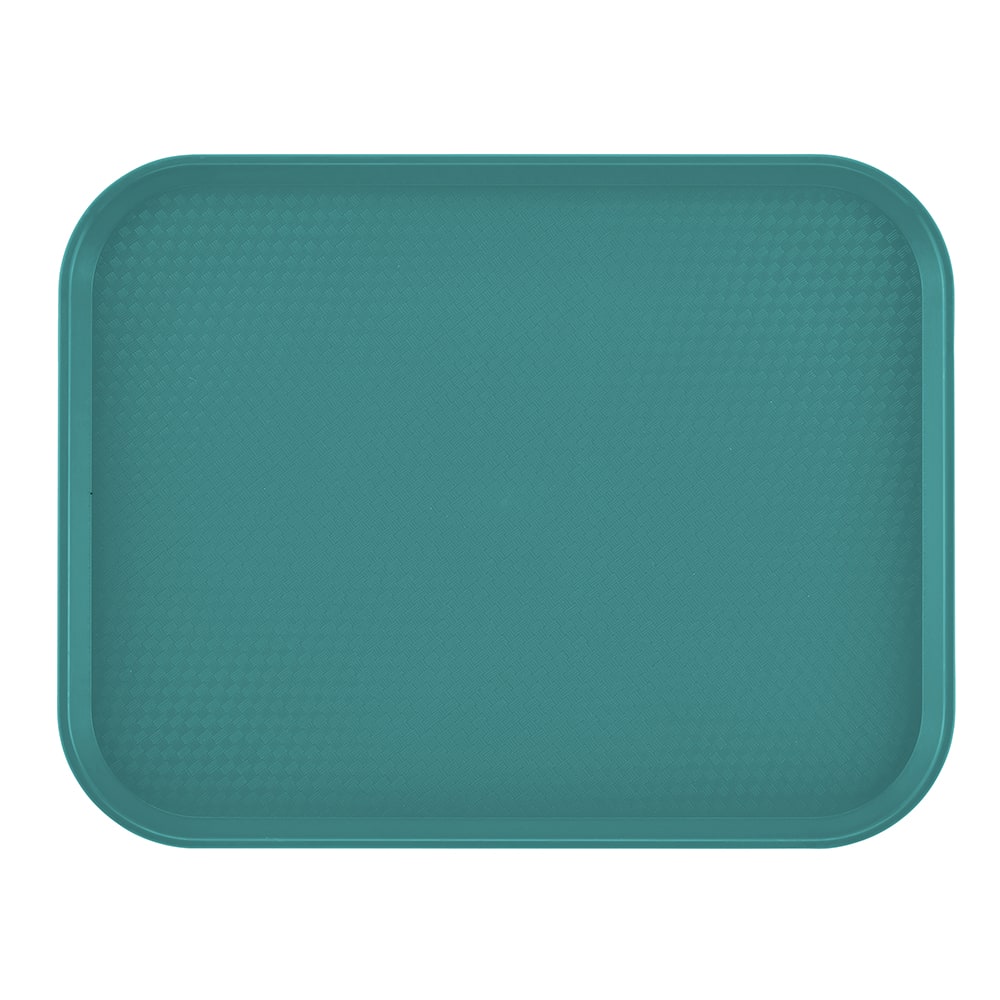 Cambro 1216FF414 Plastic Fast Food Tray - 16 1/8"L x 11 7/8"W, Teal