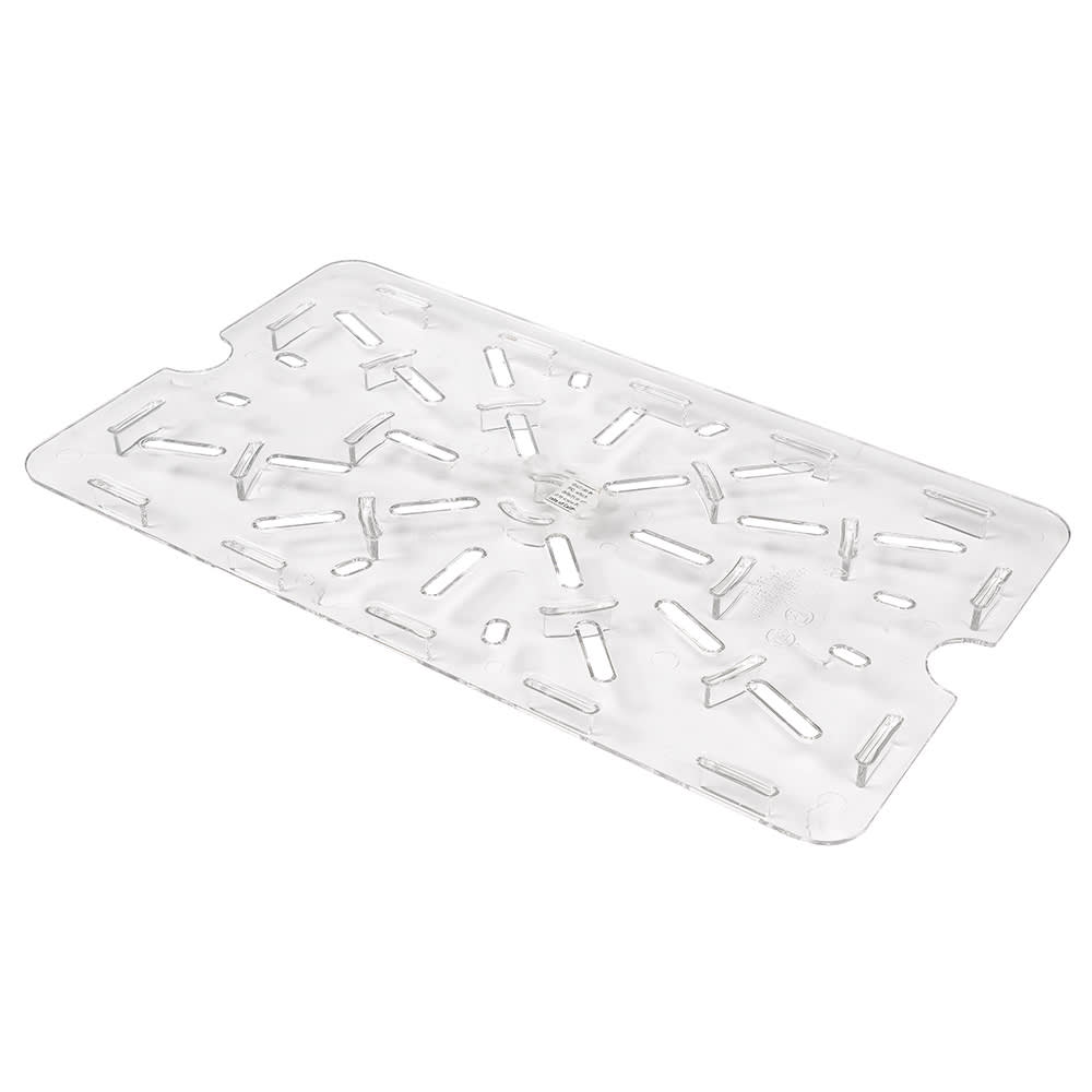Cambro 1218DSCW135 Camwear Food Storage Box Drain Shelf - Fits 12" x 18" Storage Box, Clear
