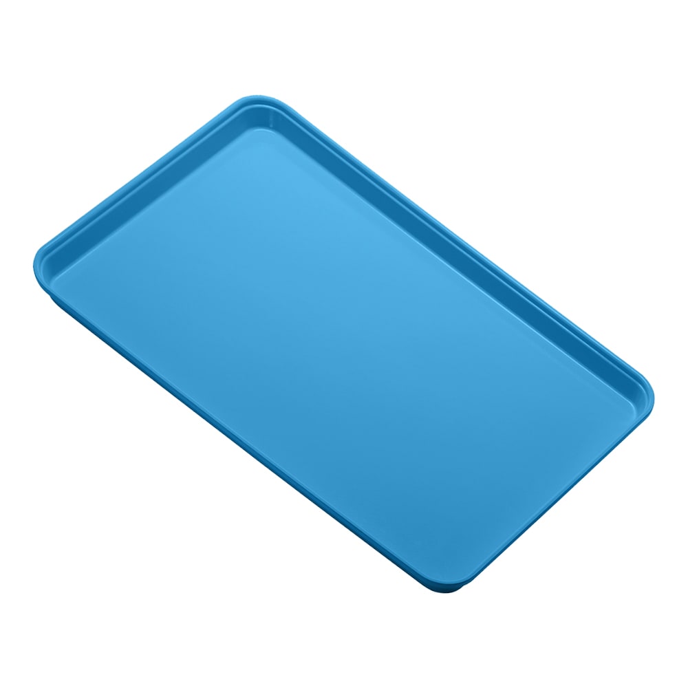 Cambro 1224MT142 Rectangular Market Display Tray - 12 7/16" x 24" x 3/4", Blue