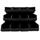 Cambro 12RS12110 Condiment Organizer w/ (12) Bins - Black thumbnail 3