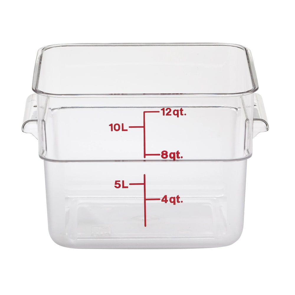 Cambro 12SFSCW135 12 qt Square Food Storage Container - CamSquare®, Polycarbonate, Clear