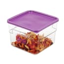 Cambro 12SFSCW441 12 qt Square Food Storage Container - CamSquare®, Allergen-Free, Polycarbonate, Clear thumbnail 3