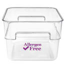 Cambro 12SFSCW441 12 qt Square Food Storage Container - CamSquare®, Allergen-Free, Polycarbonate, Clear thumbnail 4