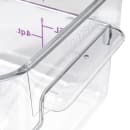 Cambro 12SFSCW441 12 qt Square Food Storage Container - CamSquare®, Allergen-Free, Polycarbonate, Clear thumbnail 7