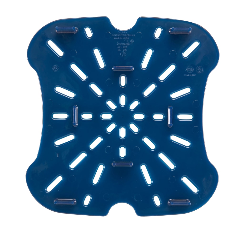 Cambro 12SFSFPDPP267 CamSquare® FreshPro Food Pan Drain Shelf for 12, 18 & 22 qt FreshPro Containers, Translucent Blue