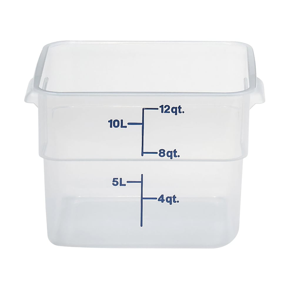 Cambro 12SFSPP190 12 qt Square Food Storage Container - CamSquare®, Polypropylene, Translucent