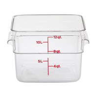 Cambro 12SFSPP190 12 qt Square Food Storage Container - CamSquare®, Polypropylene, Translucent thumbnail 9