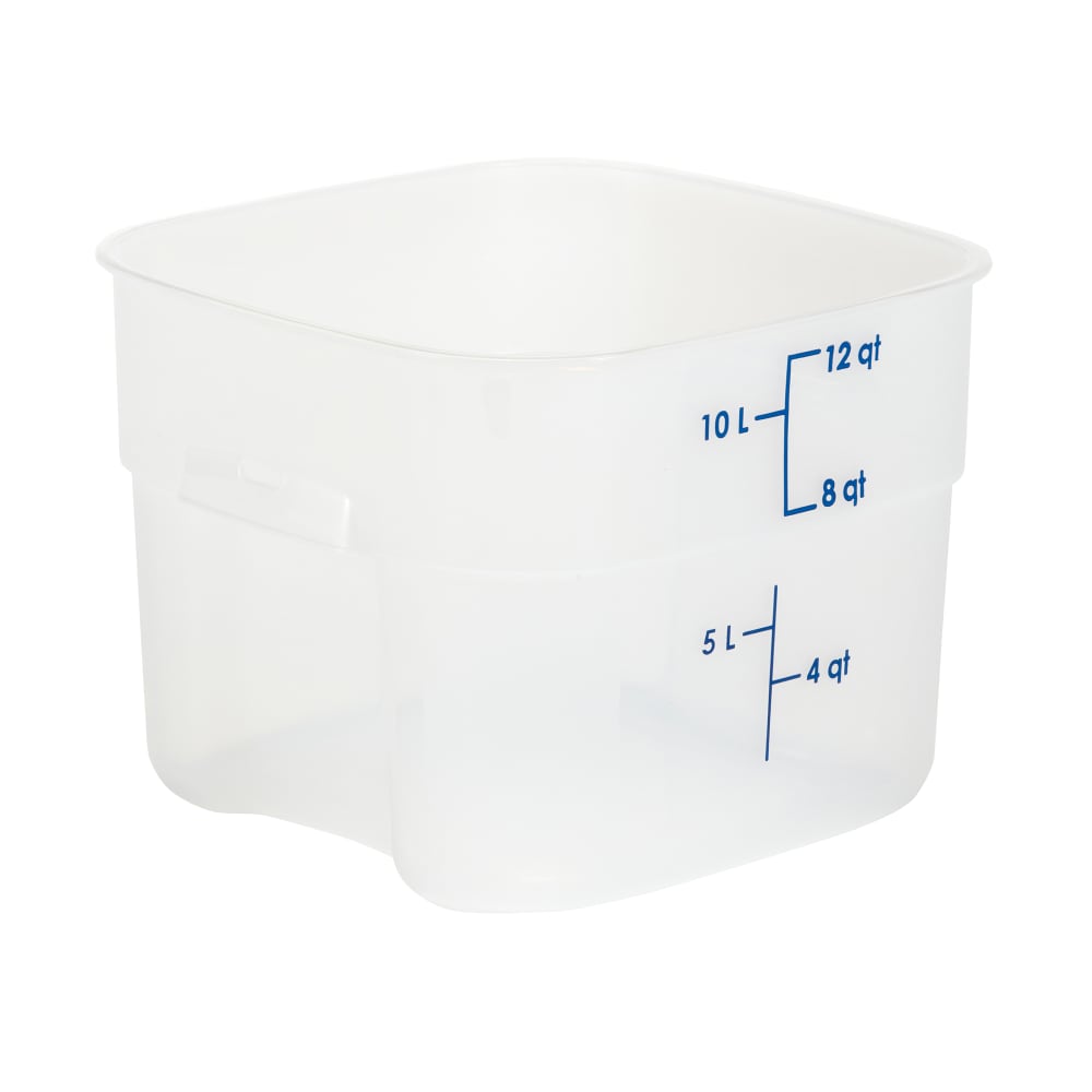 Cambro 12SFSPROPP190 12 qt FreshPro Square Food Storage Container - CamSquare®, Polypropylene, Translucent