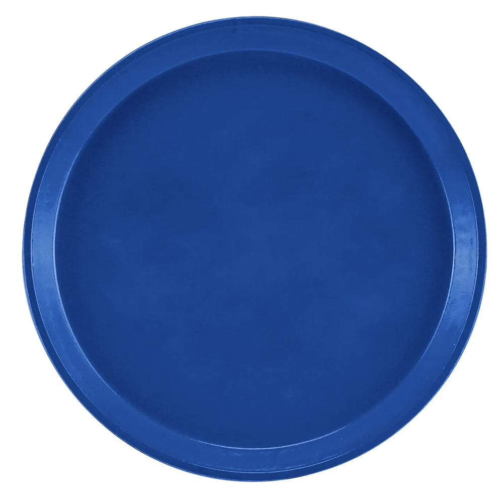 Cambro 1300123 13" Round Serving Camtray - Fiberglass, Amazon Blue
