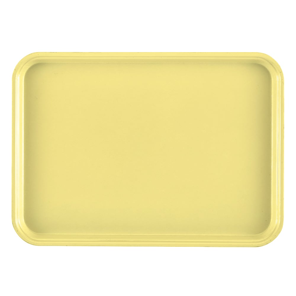 Cambro 1318MT145 Rectangular Market Display Tray - 12 5/8" x 17 3/4" x 11/16", Yellow