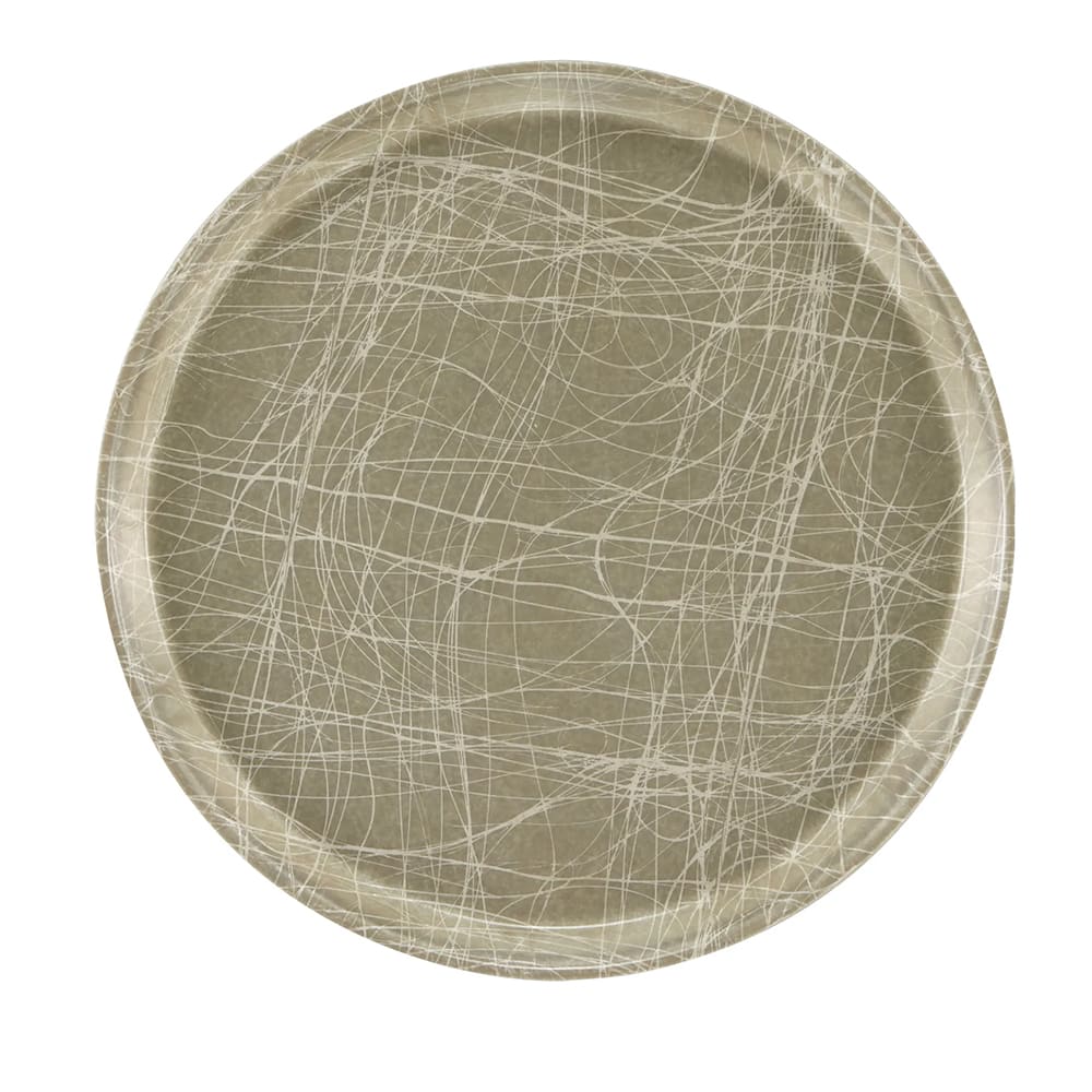 Cambro 1400215 14" Round Serving Camtray - Fiberglass, Abstract Gray