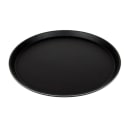 Cambro 1400CT110 14" Round Camtread Serving Tray - Fiberglass, Black Satin thumbnail 2