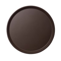 Cambro 1400CT110 14" Round Camtread Serving Tray - Fiberglass, Black Satin thumbnail 6