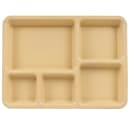 Cambro 1411CP161 Plastic Rectangular Tray w/ (5) Compartments, 14 3/8" x 10 9/16", Tan thumbnail 2