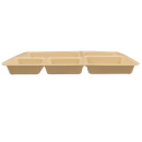 Cambro 1411CP161 Plastic Rectangular Tray w/ (5) Compartments, 14 3/8" x 10 9/16", Tan thumbnail 3
