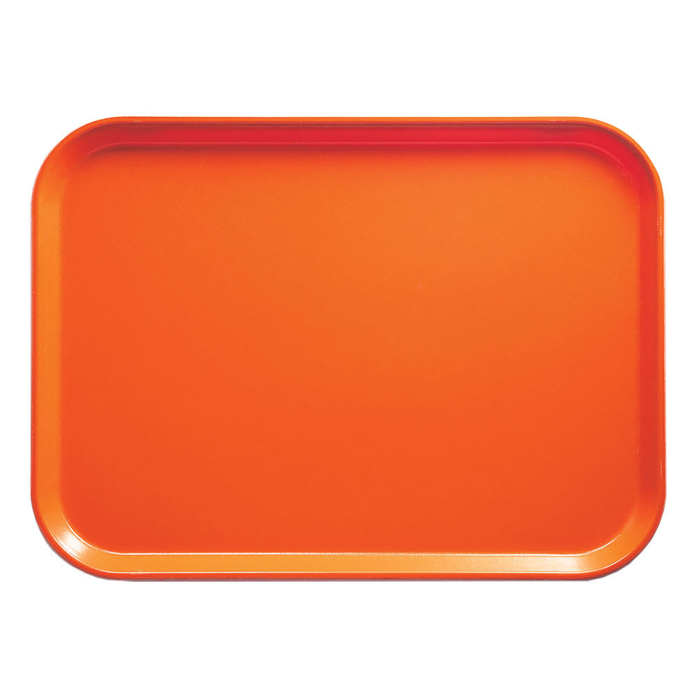 Cambro 1418220 Fiberglass Camtray® Cafeteria Tray - 18"L x 14"W, Citrus Orange