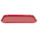 Cambro 1418FF416 Plastic Fast Food Tray - 17 3/4"L x 13 4/5"W, Cranberry thumbnail 2