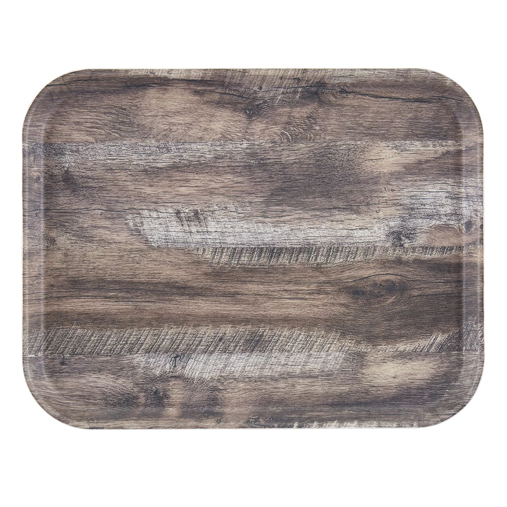 Cambro 1520DC825 Rectangular Serving Camtray - 15" x 20", Fiberglass, Dark Oak