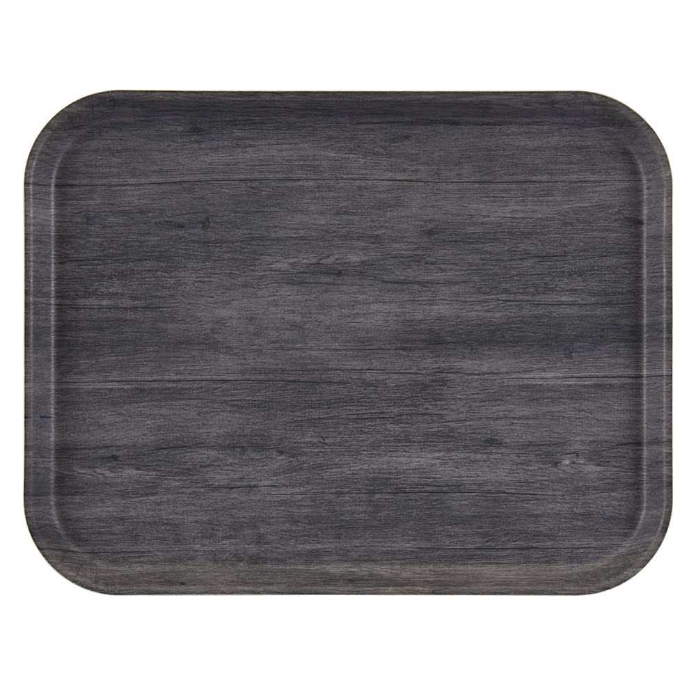 Cambro 1520DCET815 Rectangular Serving EpicTread™ Camtray - 15" x 20", Fiberglass, Charcoal Gray