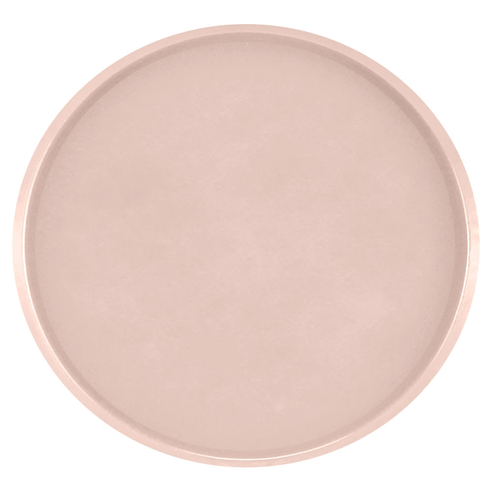 Cambro 1550106 16" Round Serving Camtray - Low-Profile, Fiberglass, Light Peach