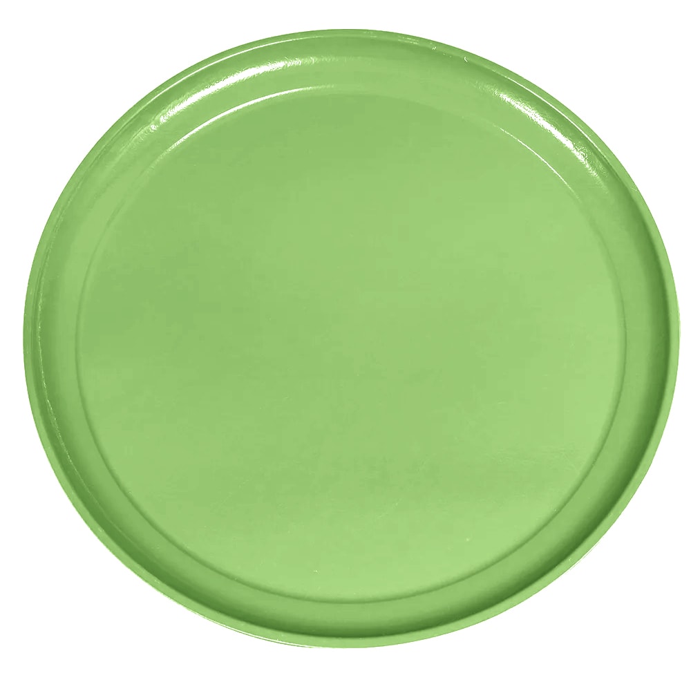Cambro 1550113 16" Round Serving Camtray - Low-Profile, Fiberglass, Limeade
