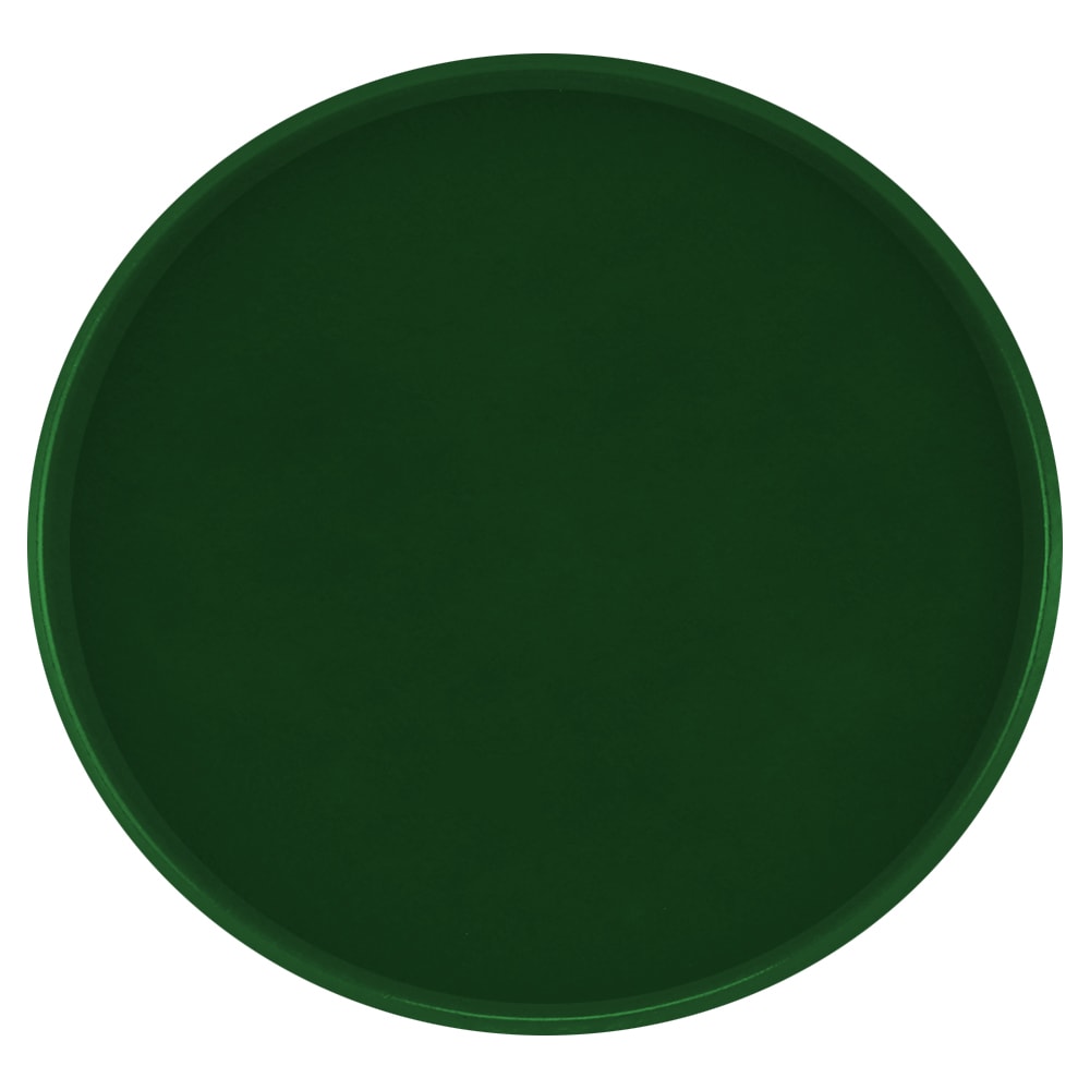 Cambro 1550119 16" Round Serving Camtray - Low-Profile, Fiberglass, Sherwood Green