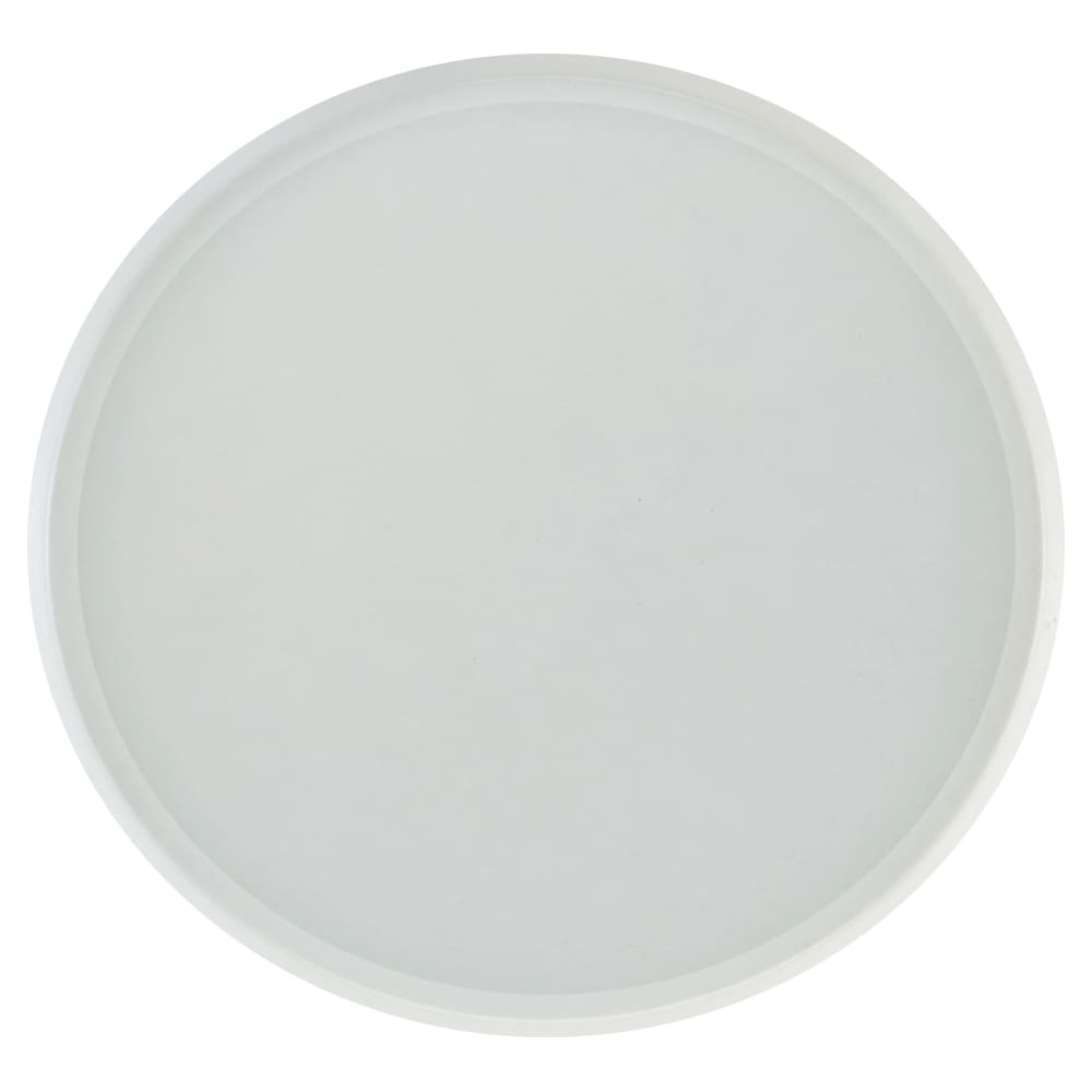 Cambro 1550148 16" Round Serving Camtray - Low-Profile, Fiberglass, White