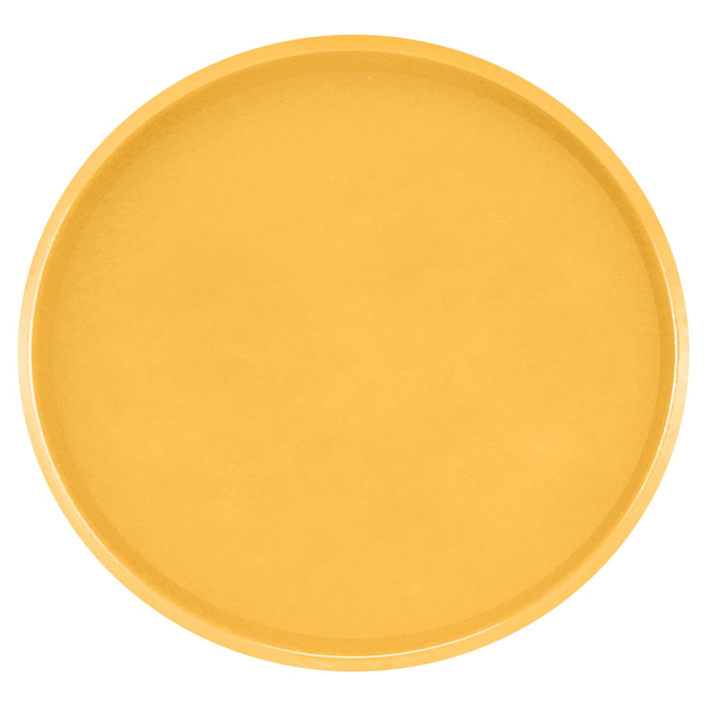Cambro 1550171 16" Round Serving Camtray - Low-Profile, Fiberglass, Tuscan Gold