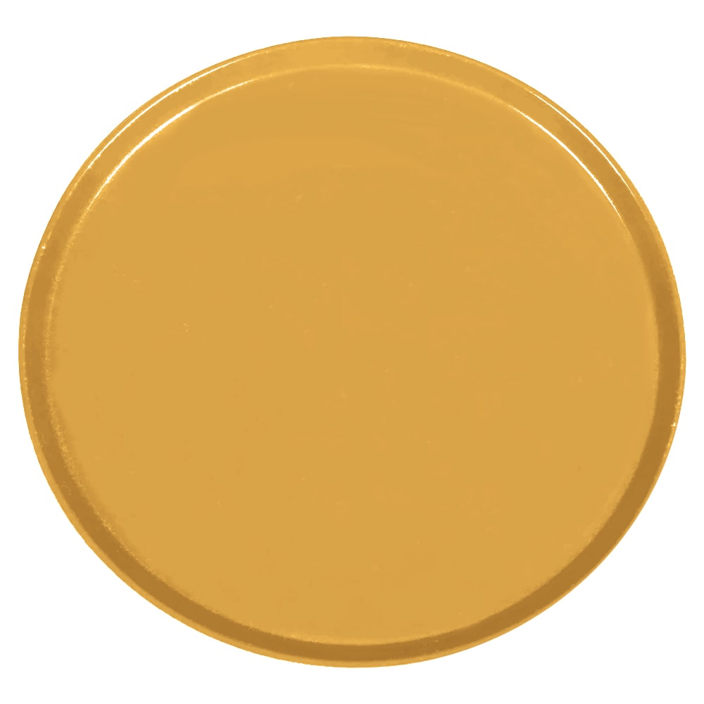 Cambro 1550504 16" Round Serving Camtray - Low-Profile, Fiberglass, Mustard