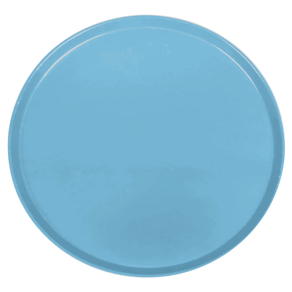 Cambro 1550518 16" Round Serving Camtray - Low-Profile, Fiberglass, Robin Egg Blue