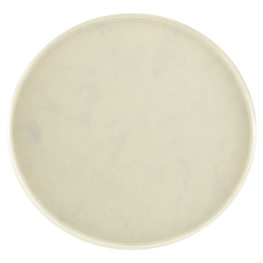 Cambro 1550531 16" Round Serving Camtray - Low-Profile, Fiberglass, Galaxy Antique Parchment Silver