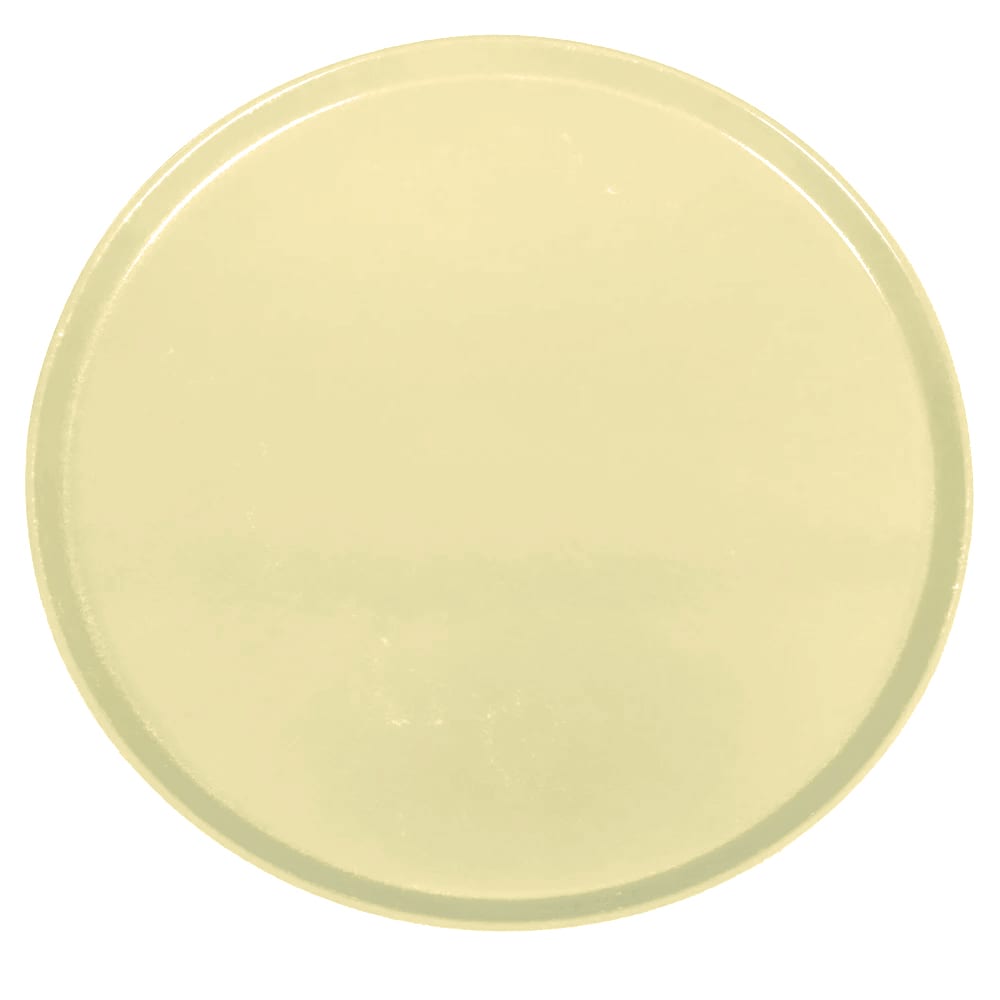 Cambro 1550536 16" Round Serving Camtray - Low-Profile, Fiberglass, Lemon Chiffon