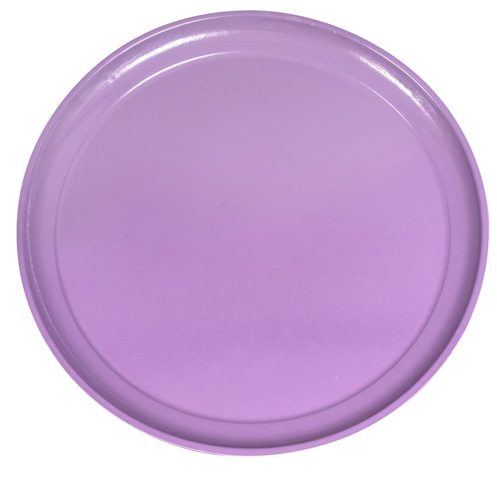 Cambro 1550551 16" Round Serving Camtray - Low-Profile, Fiberglass, Grape