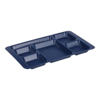 Cambro 1596CP416 Plastic Rectangular Tray w/ (6) Compartments, 9" x 15", Cranberry thumbnail 6