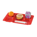 Cambro 1596CW404 Plastic Rectangular Tray w/ (6) Compartments, 9" x 15", Red thumbnail 2