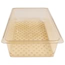 Cambro 15CLRHP150 H-Pan Colander - Full Size, 5"D, Amber thumbnail 4