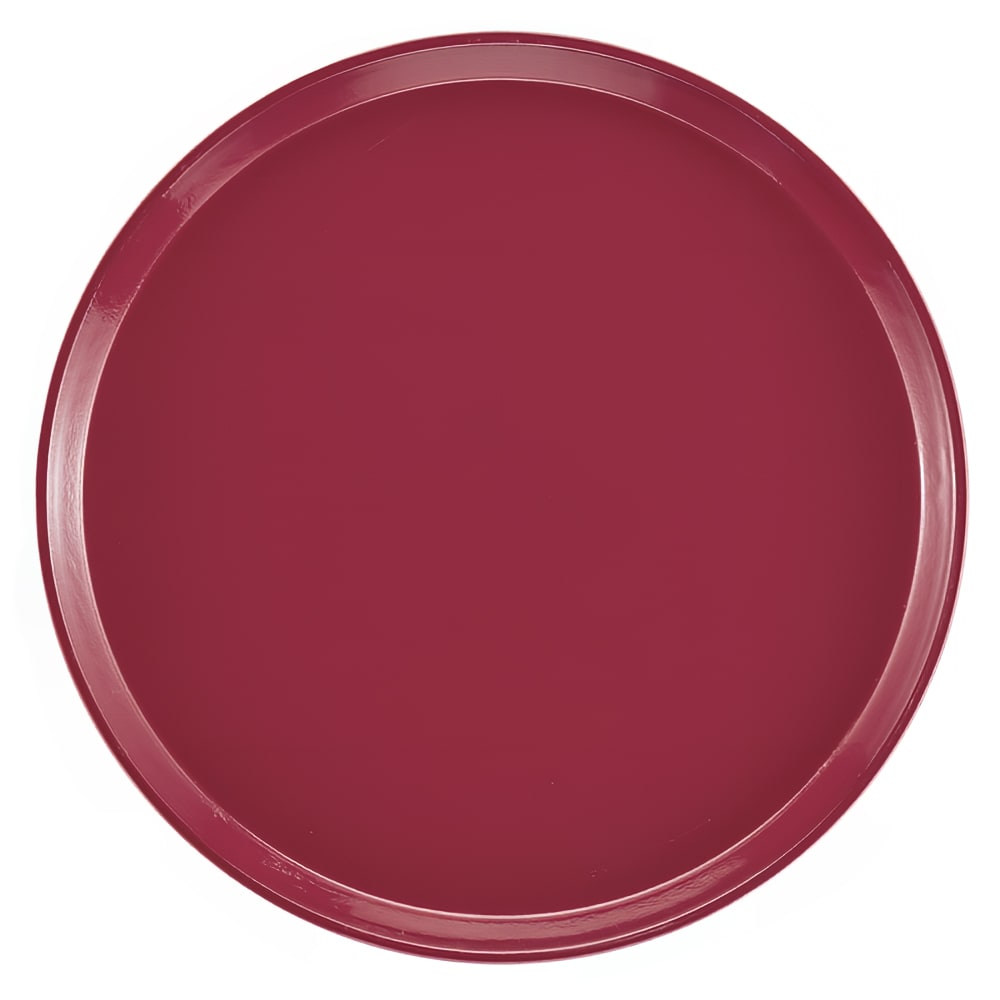 Cambro 1600410 16" Round Serving Camtray - Fiberglass, Raspberry Cream
