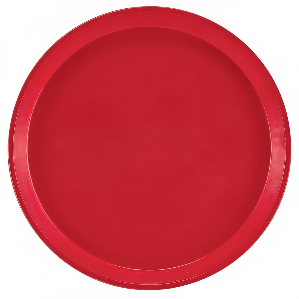 Cambro 1600510 16" Round Serving Camtray - Fiberglass, Signal Red
