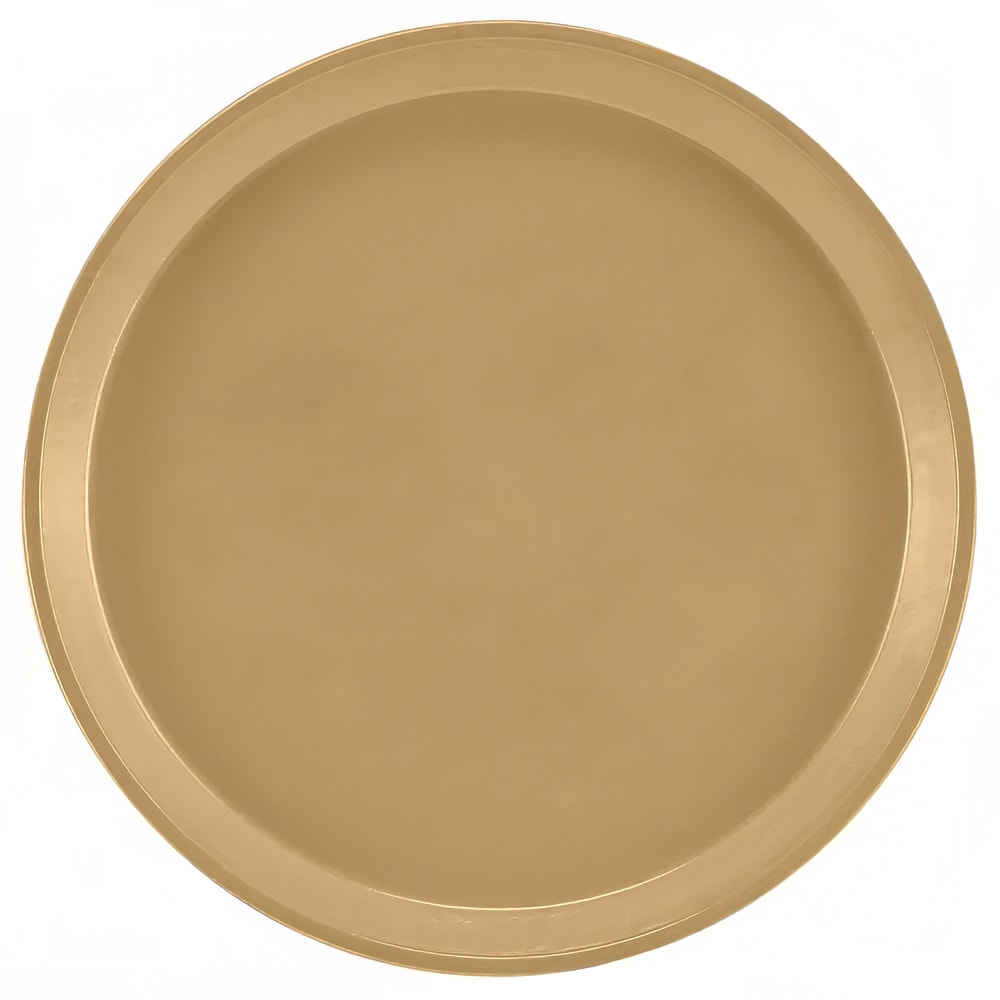 Cambro 1600514 16" Round Serving Camtray - Fiberglass, Earthen Gold
