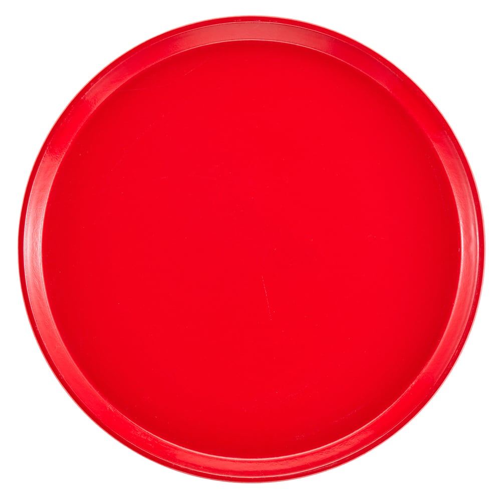 Cambro 1600521 16" Round Serving Camtray - Fiberglass, Cambro Red