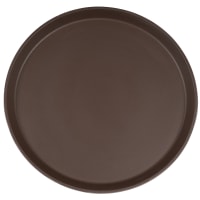 Cambro 1600CT110 16" Round Camtread Serving Tray - Fiberglass, Black Satin thumbnail 6