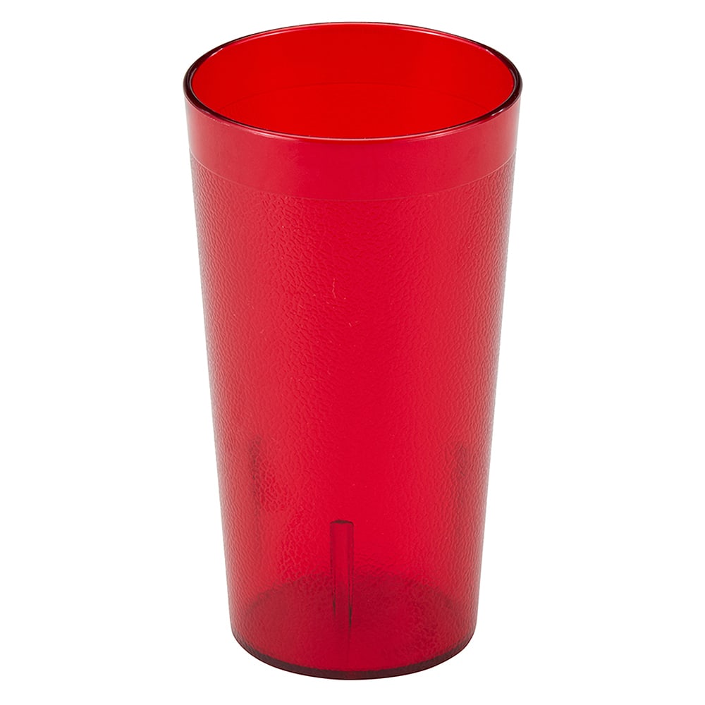 Cambro 1600P2156 16 2/5 oz Ruby Red Textured Plastic Tumbler