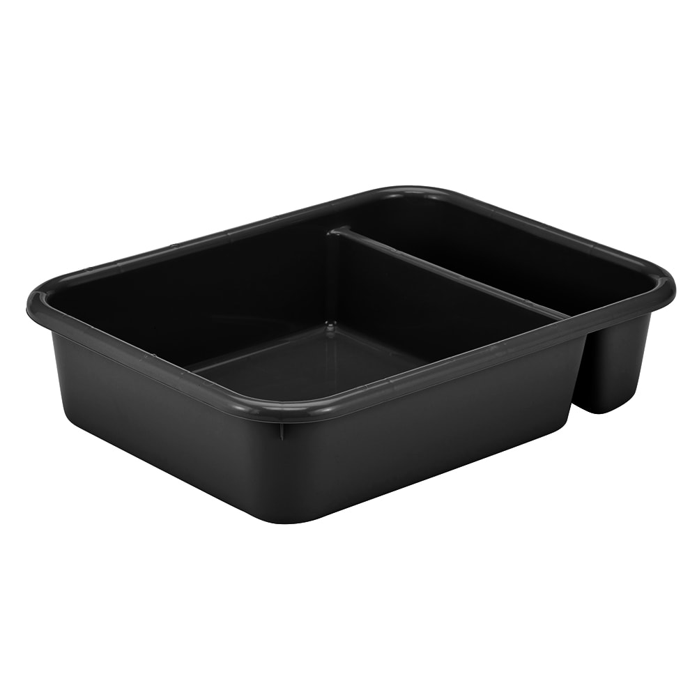 Cambro 1621CBP110 Cambox® Bus Box w/ (2) Compartments - 15 3/5" x 20 1/2" x 4 4/5", Black