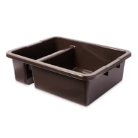 Cambro 1621CBP131 Cambox® Bus Box w/ (2) Compartments - 15 3/5" x 20 1/2" x 4 4/5", Dark Brown thumbnail 3