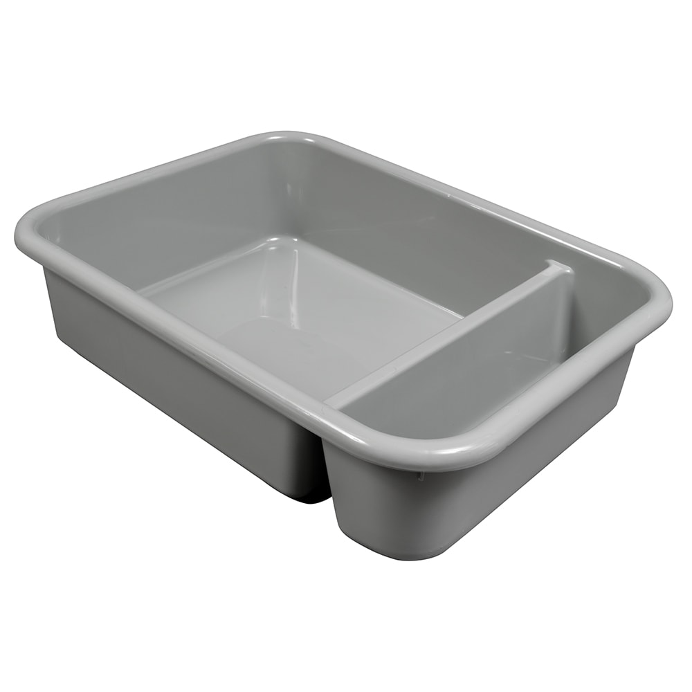 Cambro 1621CBP180 Cambox® Bus Box w/ (2) Compartments - 15 3/5" x 20 1/2" x 4 4/5", Light Gray